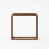 Contemporary sideboard table UP & DOWNteakwhite oakwooden base