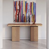 Contemporary sideboard table INESwoodencherrywood baserectangular