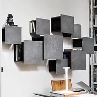 Wall-mounted shelf DPImodularcontemporarypainted metal