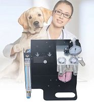 Trolley-mounted veterinary anesthesia workstation OLV-V1