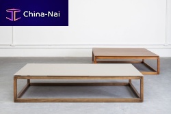 Contemporary coffee table ARQwoodenglasslaminated MDF