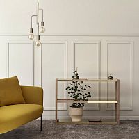 Low shelf THE BOTANIC contemporaryoakbrass