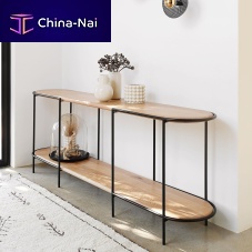 Traditional sideboard table PILLwoodengranitesteel base