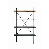 Contemporary shelf INDUSTRIALoakironmarble