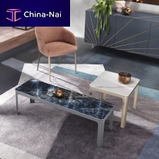 Contemporary coffee table CORNER crystalceramicpainted metal base