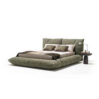 Double bed ALBAcontemporaryupholsteredwith headboard