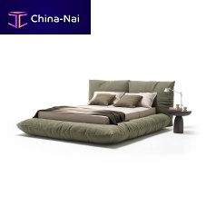Double bed ALBAcontemporaryupholsteredwith headboard