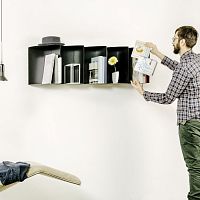 Wall-mounted shelf APERTUREmodularcontemporaryiron