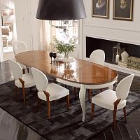 Traditional dining table RIVAlacquered woodrectangularoval