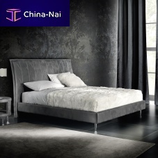 Double bed ARCHIBOLDcontemporaryleather200x200 cm