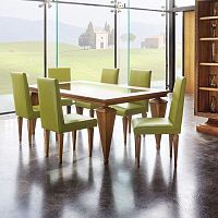 Contemporary table oaksolid woodwalnut