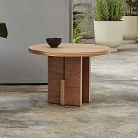 Contemporary coffee table BARDIoakashwooden base