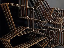 Wall-mounted shelf TANGRAMoriginal designsteelbrass