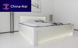 Double bed contemporarywith headboardcustom