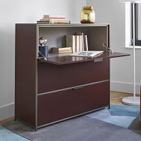 Contemporary secretary desk DITAlacquered woodaluminumwith storage