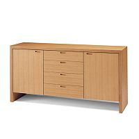 Contemporary sideboard STRIPE DDR-150oakwalnutwith drawers