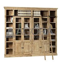 Free-standing bookcase EVRY traditionalsolid woodacacia