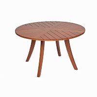 Contemporary table MALTAwoodenroundoutdoor