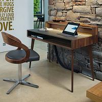Contemporary secretary desk SOLoakwalnutbeech