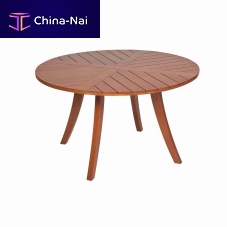 Contemporary table MALTAwoodenroundoutdoor