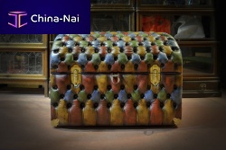 Chesterfield chest leatherupholsteredhandmade