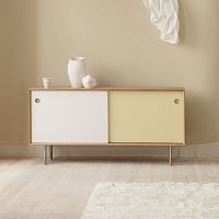 Sideboard with long legs Sibast No 11contemporaryoakwalnut
