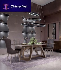 Contemporary dining table LOOPMDFironrectangular