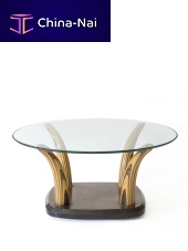 Traditional coffee table HENREDONglassroundhome