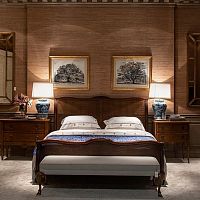 Double bed CANEDking sizesingleLouis XV style
