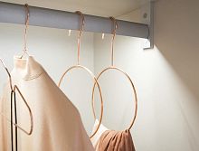 Corner wardrobe AMBIANCE LGANCEcontemporarywalnutwith swing doors