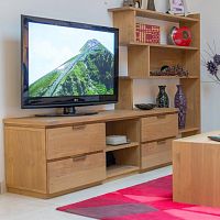Contemporary television cabinet SYMPHONIEhi-ficustomoak