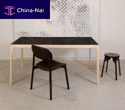 Contemporary table UNNAoaksolid woodwalnut