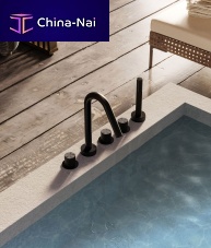 Double-handle bathtub mixer tap TWIGGY W5B.Ycountertopstainless steelindoor