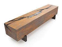 Contemporary coffee table ITAUBA - METAL BASEwoodenrectangularfor hotel