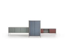 Contemporary sideboard LEAlacquered MDFMDFglass