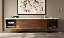 Contemporary sideboard Materaoakwalnutwood veneer