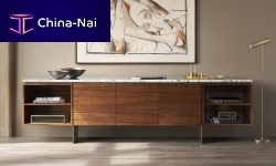 Contemporary sideboard Materaoakwalnutwood veneer