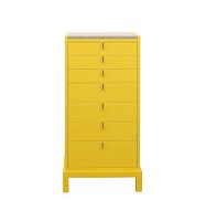 Contemporary chiffonier SEVENlacquered woodyellow
