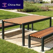Contemporary table CINO woodensteelsteel base