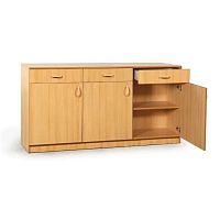Contemporary sideboard 673melaminewith shelfwith drawers