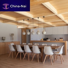 Contemporary table MIMALISMwoodencurved