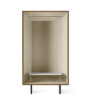 Contemporary wardrobe DUALEwalnutwith swing doors