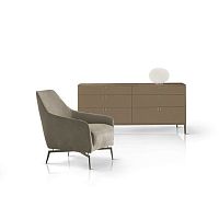 Contemporary chest of drawers Insidelacquered MDFleathercast aluminum