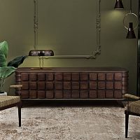Contemporary sideboard Elliottoakwalnutbrushed brass