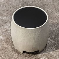 Contemporary side table BOSTONglasssolid wood baseconcrete base
