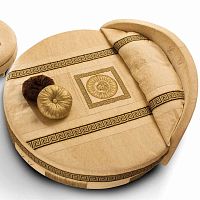 Round bed Lentinidoubletraditionalupholstered