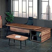 1 person office desk DDENcontemporarywoodenbrown