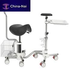 Manual treatment chair S-BRAN02on castersheight-adjustable