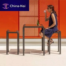 Contemporary high bar table PAOSAHPLgalvanised steel baserectangular
