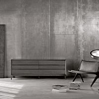 Contemporary chest of drawers BRADplywoodAmerican walnutnot specified